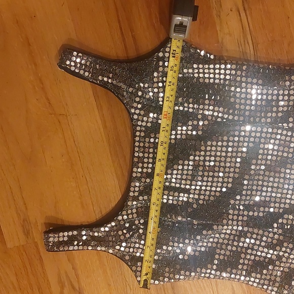 Nouveau Vintage Evening Collection Silver Sequin Disco Gown - Picture 11 of 16